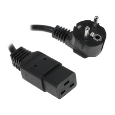 Кабель питания Cablexpert PC-S22-C19-2.5-1.5M, Schuko-C19, 3x2.5мм2, 16A, с заземлением, медь, 1.5м, черный, пакет