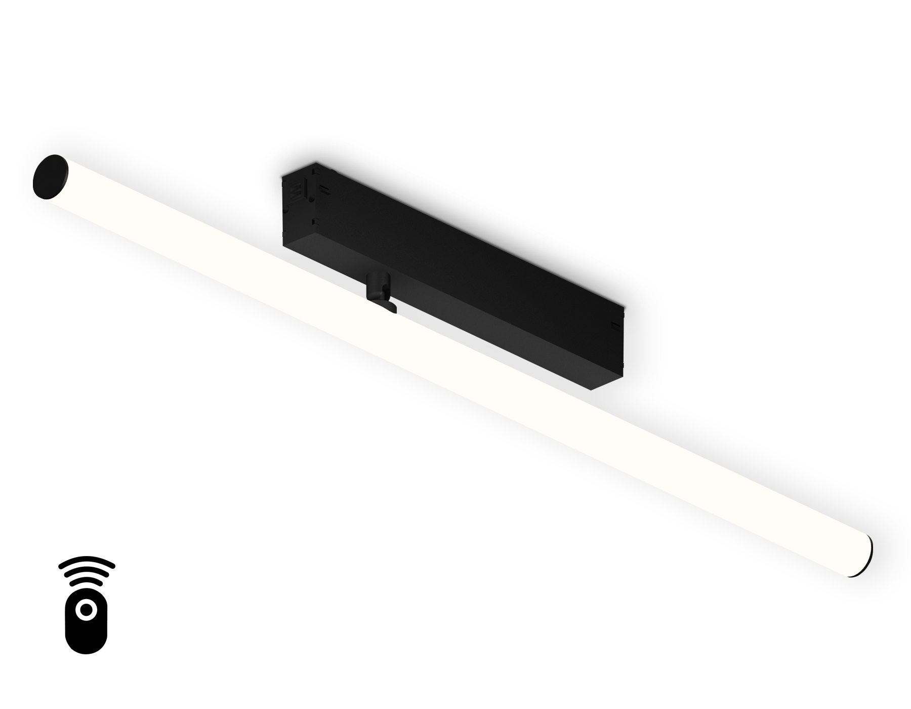 Управляемый светодиодный светильник для шинопровода Magnetic Ambrella light GL1361 BK черный IP20 12W 3000K-6400K 220V 120° 608*25*110 (Без ПДУ)