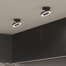 Spila черный 12W 4200К (25105/LED)/Светильник накладной черный