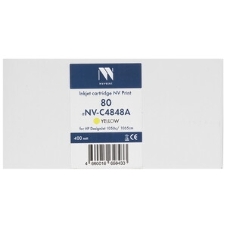 Картридж струйный NVPrint 80 (NV-C4848A) Yellow для HP DesignJet 1050c, 1055см (400 мл)