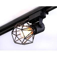 Трековый однофазный светильник Ambrella light GL5002 BK черный E27 max 40W D92*163