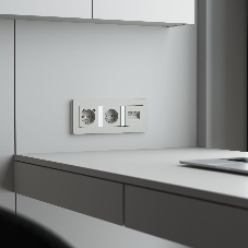 Накладка для двойной розетки Еthernet RJ-45 (дымчатый)
