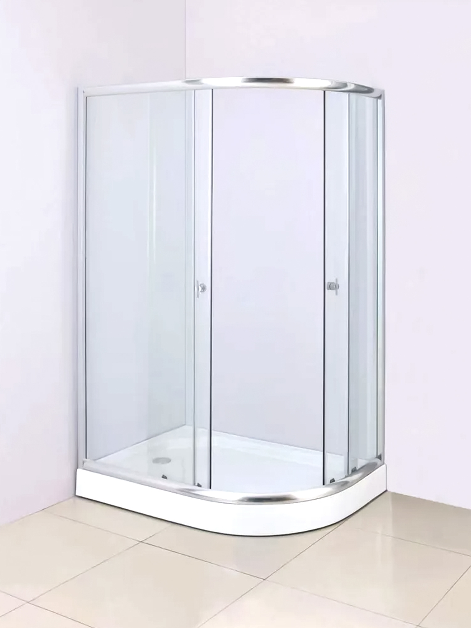 Душевой уголок BAU Dream Hit с поддоном 120x80х195, прозрачное закаленное стекло, хромированный профиль, правая