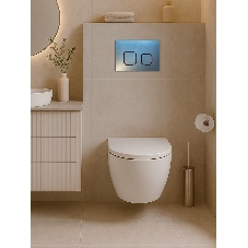 Инсталляция с унитазом комплект BAU IDEAL 6 в 1: унитаз подвесной безободковый торнадо Bau Hotel 53х36, быстросъемное сиденье микролифт, кнопка смыва BAU Strike Gun Grey, темно-серый металлик/хром