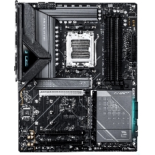 Материнская плата Gigabyte X870E EAGLE X3D WIFI7, AM5, AMD X870E, 4xDDR5, 4xSATA, 4xM.2, 1xPCIe 5.0 x16, 1xPCIe 4.0 x16, 1xPCIe 3.0 x16, 1xHDMI, 1x5Gb LAN, Wi-Fi 7, Bluetooth 5.4, 2xUSB-C 40Gbps (USB4), 1xUSB-C 10Gbps, 4xUSB-A 10Gbps, 4xUSB-A 5Gbps, 3x3.5 мм + S/PDIF оптический, 7.1, чёрный, с подсветкой, ATX