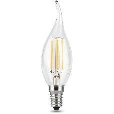 Лампа светодиодная Gauss LED Filament Свеча на ветру E14 7W 580lm 4100К 1/10/50