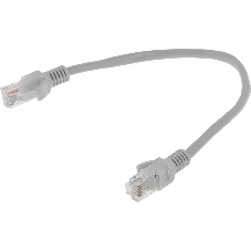 Патч-корд UTP, кат 5e, 0.25м с RJ45 серый