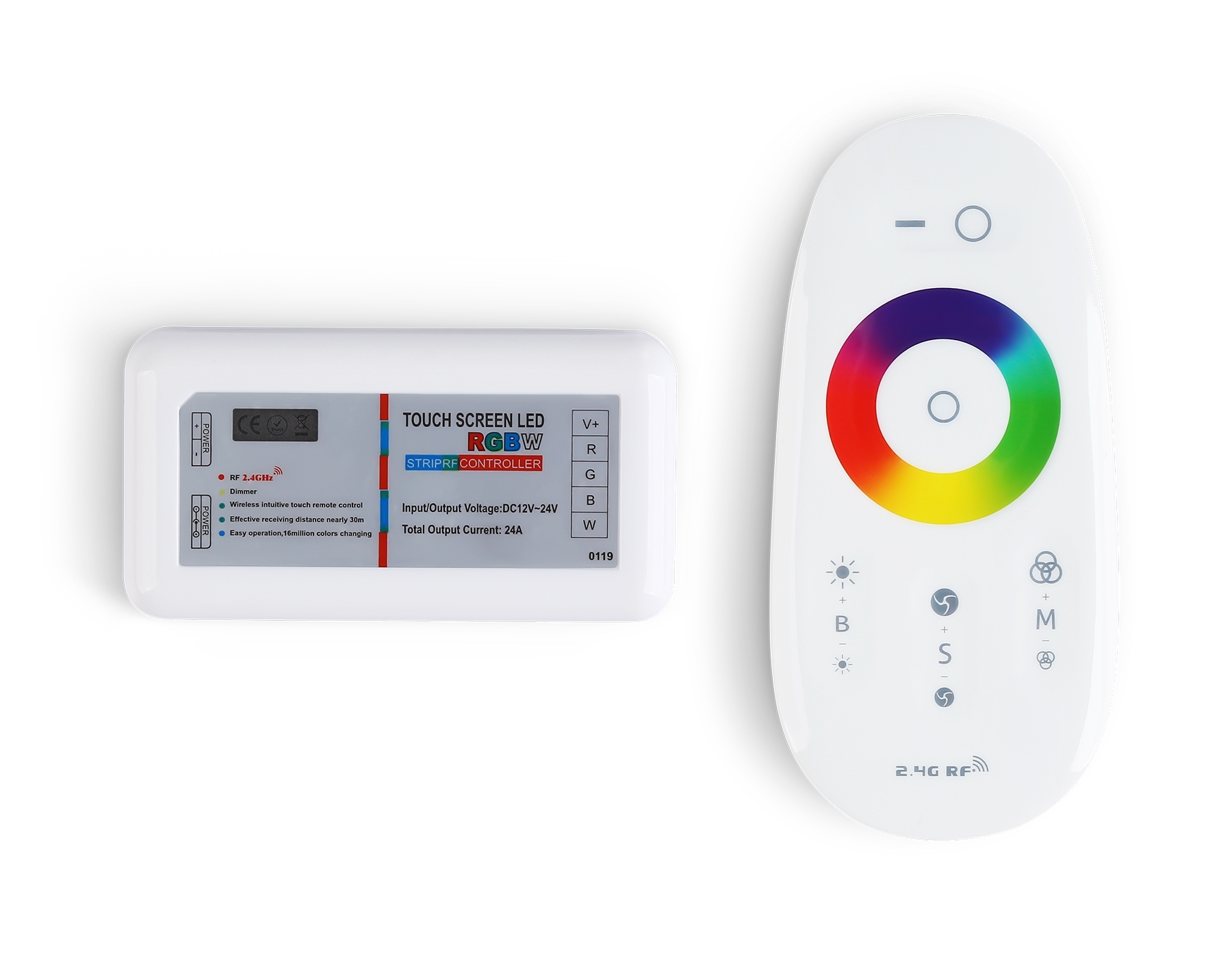 Контроллер GS11451 RGB/RGBW (RGB 18A 12V 216W/24V 432W/RGBW 24A 12V 288W/24V 576W ПДУ Радио 2.4 AAA)