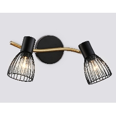 Светильник Ambrella light TR8660/2 BK/GD черный/золото E14/2 max 60W 330*100*170