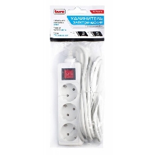 Сетевой удлинитель Buro BU-PS3.5/W 5 м (3 розетки) белый (пакет ПЭ)