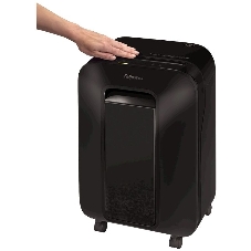 Шредер Fellowes PowerShred LX200 черный (секр.P-4)/перекрестный/12лист./22лтр./скрепки/скобы/пл.карты