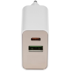 Сетевое зарядное устройство HOCO (6931474769824) C100Aaa 1USB+1Type-C 3.0A QC3.0 PD 20W, белый