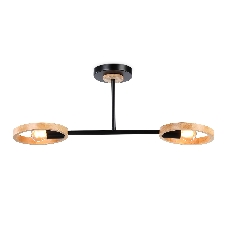 Светильник Ambrella light TR8244/2 BK/LWD черный/светлое дерево E27/2 max 40W 590*165*220