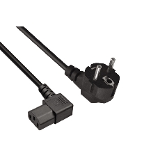 Кабель питания ExeGate PC-1,2 OfficePC 450W (Евровилка Schuko ->С13 угловой) VDE-250V черный, 1.2м