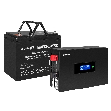 Комплект Источник бесперебойного питания EX295993RUS + батарея 75Aч EX282983RUS 1шт (инвертор, синус, для котла, PF=1, настенный) ExeGate IdealSine SR-1000.LCD.2SH  <1000VA/1000W, чистая синусоида, цветной LCD-дисплей, 2*Schuko, крепление настенное, Black> + батарея ExeGate DT 1275 (12В, 75Ач) 1шт