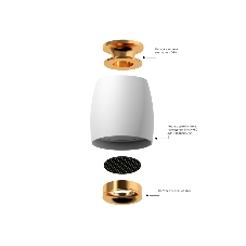 Корпус светильника C1141 SWH белый песок D100*80*H100mm MR16 GU5.3