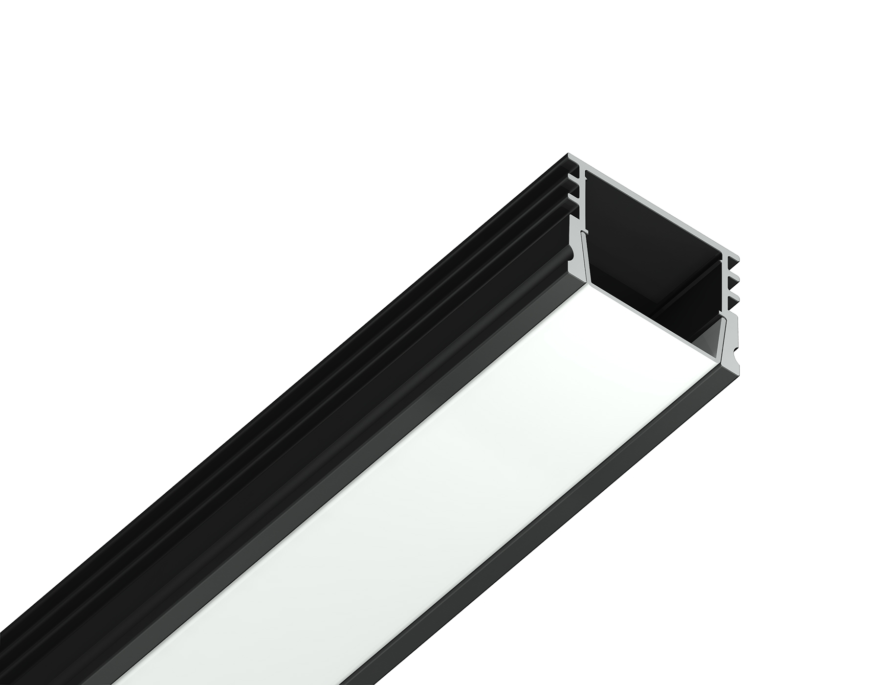 Алюминиевый профиль Ambrella light GP1750BK черный 2000*15.7*12