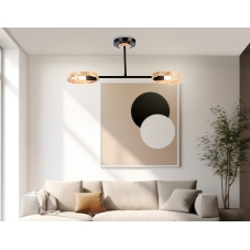 Светильник Ambrella light TR8244/2 BK/LWD черный/светлое дерево E27/2 max 40W 590*165*220
