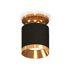 Светильник Ambrella Light XS7402101 SBK/PYG черный песок/золото желтое полированное MR16 GU5.3 (N7929, C7402, N7034)