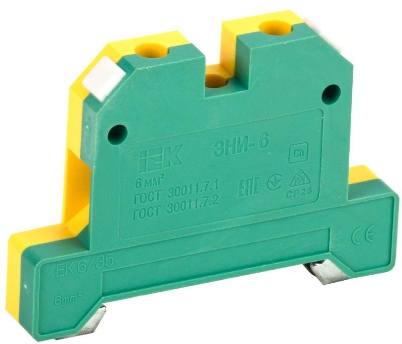 Зажим наборный IEK YZN20-006-K52 ЗНИ-6PEN 6мм2 (JXB-земля)