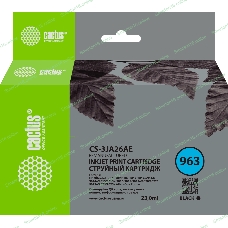 Картридж струйный Cactus CS-3JA26AE 963 черный (23 мл) для HP OfficeJet 9010/9012/9013/9014