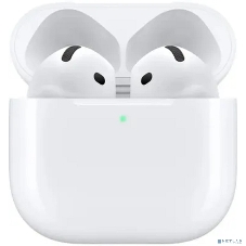 Наушники TWS Apple AirPods 4 (A3050/A3053/A3058) белый, вкладыши, Bluetooth, до 5 ч