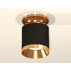 Светильник Ambrella Light XS7402101 SBK/PYG черный песок/золото желтое полированное MR16 GU5.3 (N7929, C7402, N7034)