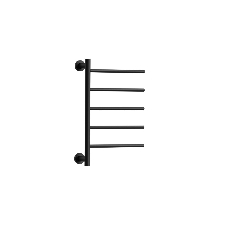 Полотенцесушитель дизайнерский электрический BAU Nimb Black 62,5х40, подключение нижнее, черный мато