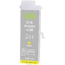 Картридж струйный Cactus CS-R-PFI320Y-CHIP PFI-320Y желтый (260мл) для Canon imagePROGRAF TM-200/200MFP/205/300/300MFP/305/250/255/350/355 с чипом