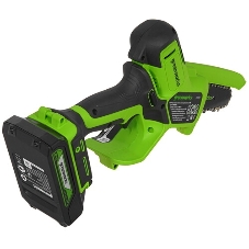 Цепная мини пила GreenWorks G24MCS10K2 аккумуляторная, 24v, 10 см, c АКБ 2АЧ и ЗУ (2008207UA)