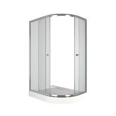 Душевой уголок BAU Dream Hit с поддоном 120x80х195, прозрачное закаленное стекло, хромированный профиль, правая