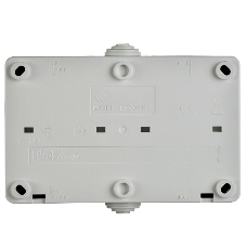 Розетка двухместная РСб22-3-ФСр с з/к для открытой установки IP54 Форс ERS22-K03-16-54-DC IEK