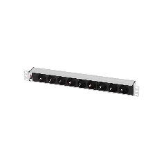 Блок розеток Rem-10 без шнура с инд., 9 Sсhuko, вход IEC 60320 C14, 10A, алюм., 19
