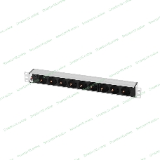 Блок розеток Rem-10 без шнура с инд., 9 Sсhuko, вход IEC 60320 C14, 10A, алюм., 19