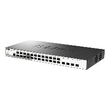 Коммутатор D-Link DGS-1210-28XS/ME/B2A, 24×1 Гбит/с SFP + 4×10 Гбит/с SFP+, настраиваемый