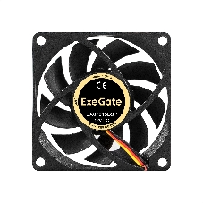 Вентилятор для корпуса ExeGate EX07015B3P черный, 70 мм, 3000 об/мин, 27 дБ, 3 pin