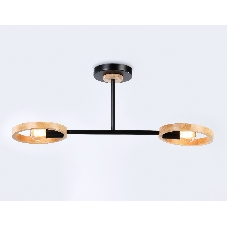 Светильник Ambrella light TR8244/2 BK/LWD черный/светлое дерево E27/2 max 40W 590*165*220