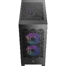 Корпус AZZA Aerohex-M Black, Mini-Tower, чёрный, 3 x 120 мм