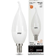 Лампа светодиодная LED Gauss Elementary Candle Tailed E14 6Вт 3000К