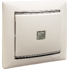 Механизм выключателя 1-кл. СП Valena 10А IP31 с зел. инд. бел. Legrand 774410
