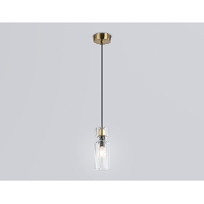 Светильник Ambrella light LH56111 BK/BS/CL черный/латунь/прозрачный E14 max 40W D65*1500