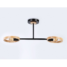 Светильник Ambrella light TR8244/2 BK/LWD черный/светлое дерево E27/2 max 40W 590*165*220