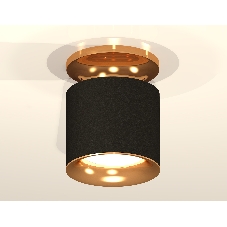 Светильник Ambrella Light XS7402102 SBK/PYG черный песок/золото желтое полированное MR16 GU5.3 (N7929, C7402, N7014)