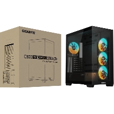Компьютерный корпус Gigabyte Gb-C500P ST черный без БП ATX 3x120мм 6x140мм 2xUSB 3.0 1xUSB3.1 audio bott PSU