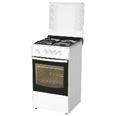 Плита газовая Darina 1B1 GM 441 018 W белый/черный, конфорок 4 шт, духовка 50 л, 50 см x 85 см x 51 см