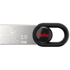 Флешка USB Netac UM2 (NT03UM2N-016G-20BK), 16Gb, USB 2.0, R/W 100/40, серебристый/черный