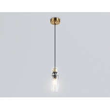 Светильник Ambrella light LH56111 BK/BS/CL черный/латунь/прозрачный E14 max 40W D65*1500
