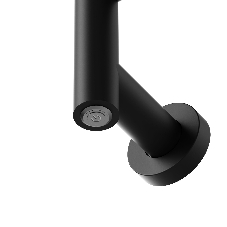 Полотенцесушитель дизайнерский электрический BAU Nimb Black 62,5х40, подключение нижнее, черный мато