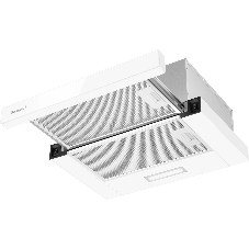 Вытяжка встраиваемая Weissgauff TEL 450 White Glass белый, 45 см, 450 м/ч, 65 дБ