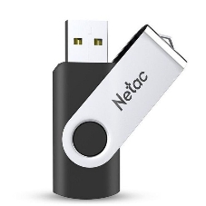 Флешка USB Netac U505 (NT03U505N-016G-20BK), 16Gb, USB 2.0, R/W 70/30, черный/серебристый